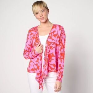 Belle Kim Gravel Floral Shrug M
